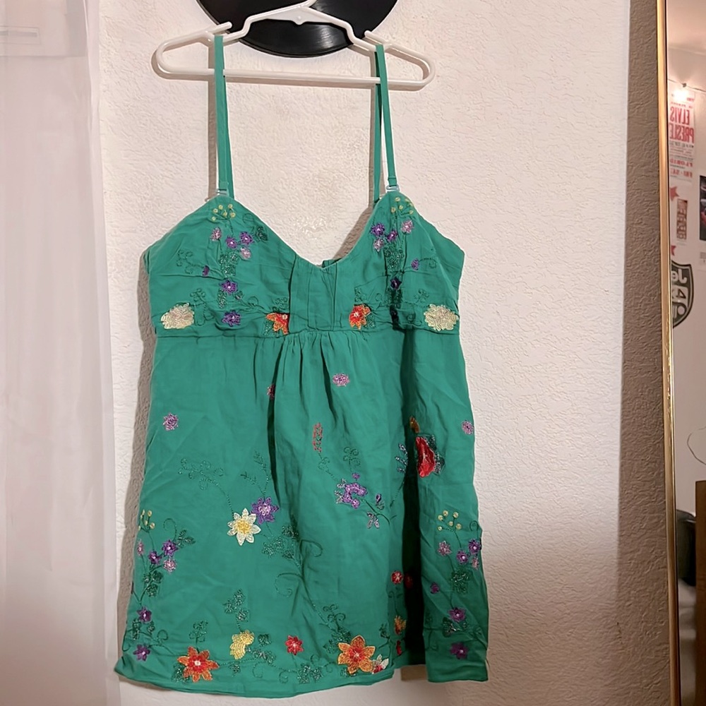Summer green babydoll top 🌻